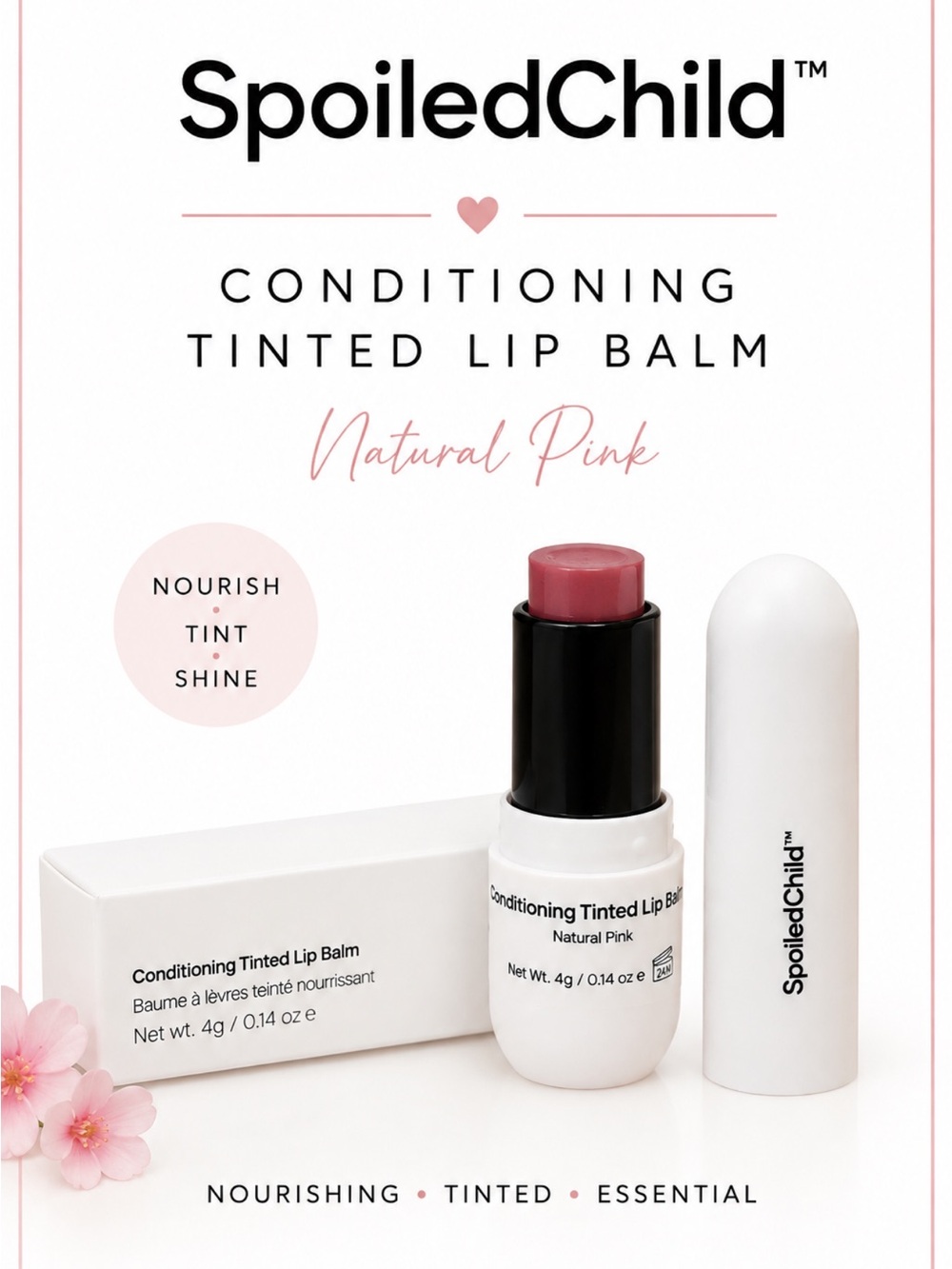 Spoiled Child Natural Pink Conditioning Tinted Lip Balm